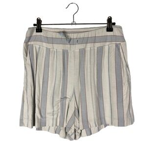 Soma Cool Nights White Blue Stripe Pajama Shorts M